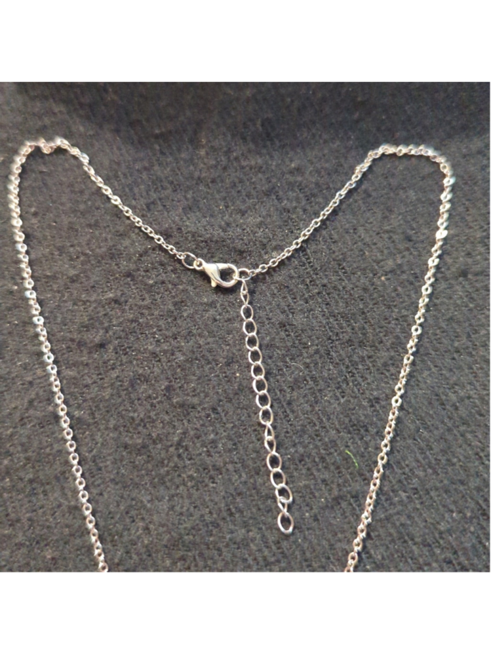 Silver Plated Blue and White Sodalite Gemstone Pendant Statement Necklace - Picture 3 of 4